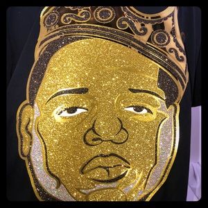 Notorious Big Glitter Rocstar T-shirt